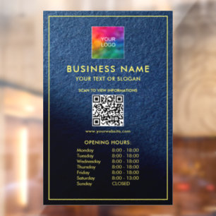 QR Code Opening Hours Custom Upload Your Logo