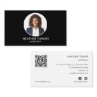 QR CODE or Logo Professional Headshot Photo Black