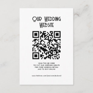 QR Code Our Website Elegant Simple Minimal Chic  Enclosure Card