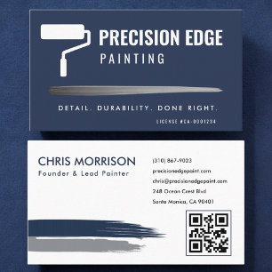 QR Code Painting Company Professional  Business Card