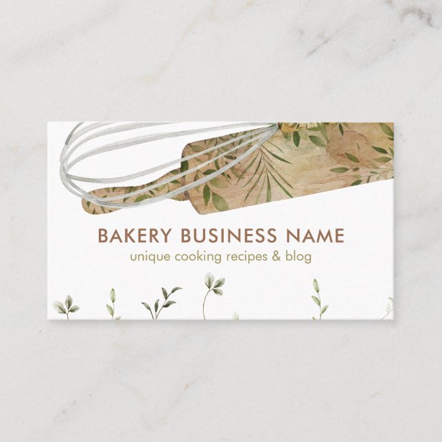 Qr Code Pastry Chef Catering Cake Maker Business Card (Front)