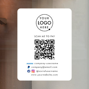 QR Code Pay   Venmo Paypal Payment Business Logo