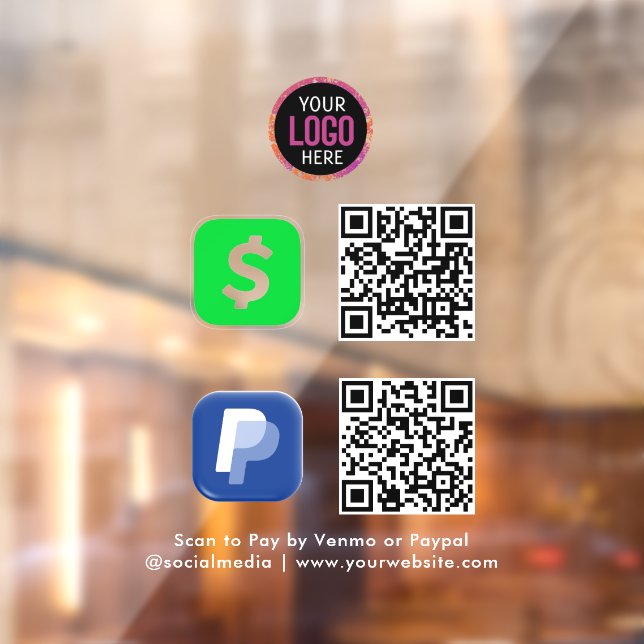 QR Code Payment | CashApp Paypal Scan to Pay Black (Sheet 2)