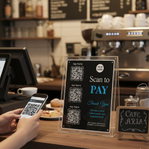 QR Code Payment - Scan to Pay Business Logo Poster