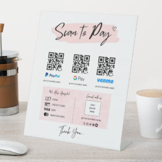QR Code Payment | Scan to Pay Pedestal Sign 