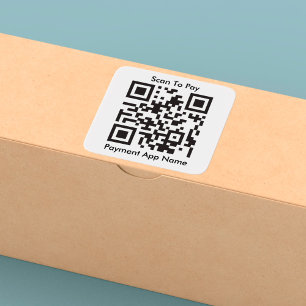 QR Code Payment Square Sticker