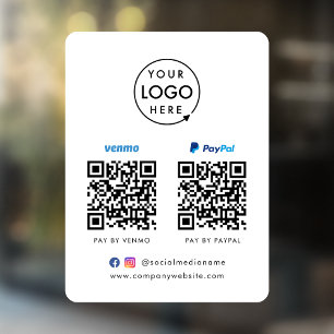 QR Code Payment Venmo Paypal Scan to Pay Logo