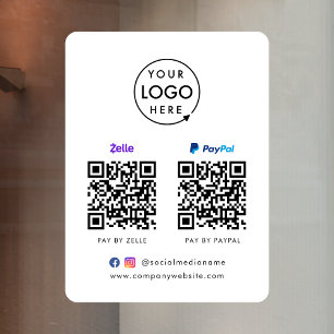 QR Code Payment   Zelle Paypal Scan to Pay Logo