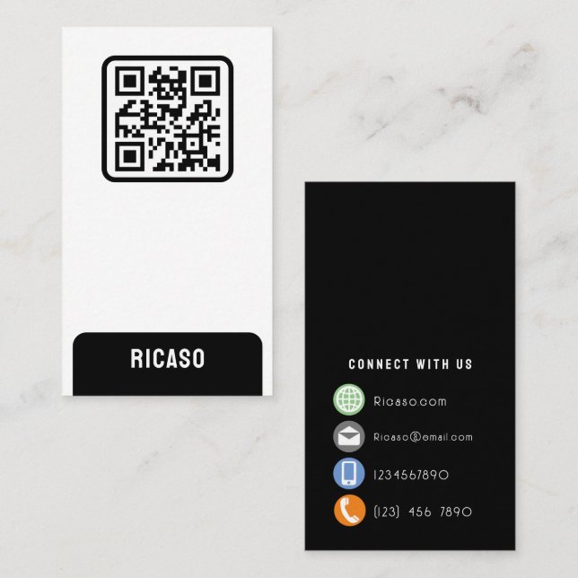 QR Code Personalised Business Card (Front/Back)