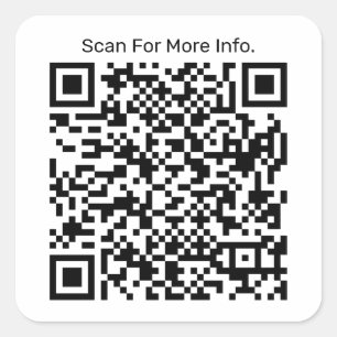 QR Code Personalised Square Sticker