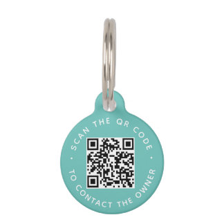 QR code Pet ID Tag Collars Dogs & Cat Round Tag