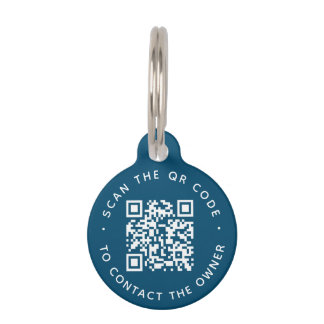 QR code Pet ID Tag Collars Dogs & Cat Round Tag