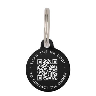 QR code Pet ID Tag Collars Dogs & Cat Round Tag