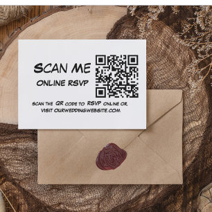 QR Code Photo Black & White Enclosure Card