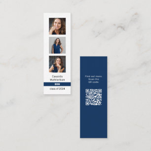 QR Code Photo Degree Graduate Graduation Name Calling Card