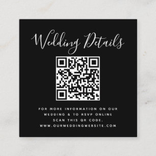QR Code Photo RSVP  Enclosure Card