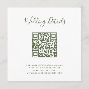 QR Code Photo RSVP  Menu