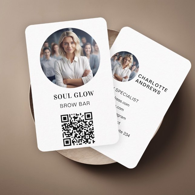 QR-Code, Photo, Salon Business Card (Creator Uploaded)