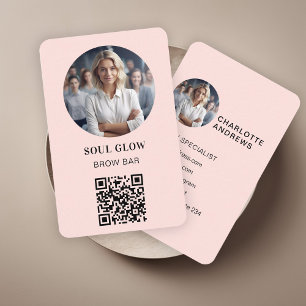 QR-Code, Photo, Salon Business Card