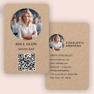 QR-Code, Photo, Salon Business Card