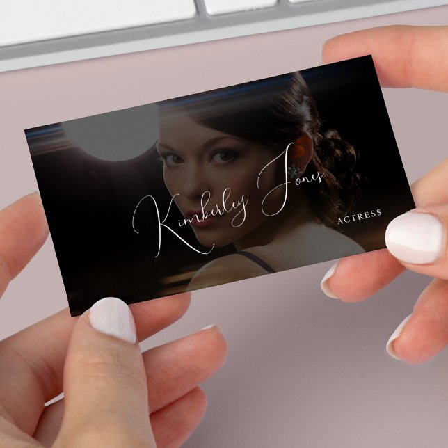 QR code photo simple modern black  Business Card (Creator Uploaded)