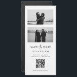 QR Code Photo Strip Magnetic Wedding Save The Date<br><div class="desc">QR Code Photo Strip Magnetic Wedding Save The Date.</div>