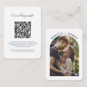 QR Code Photo Wedding Website RSVP Enclosure Card