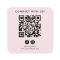 QR Code Pink White Custom Logo Connect with Us