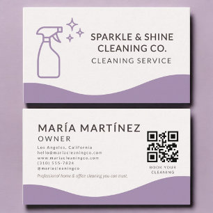 QR Code Professional House Cleaning Business Card