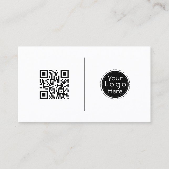 QR code, professional minimalist social media  Business Card (Front)