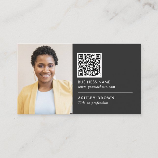 QR code professional networking real estate agent  Business Card (Front)
