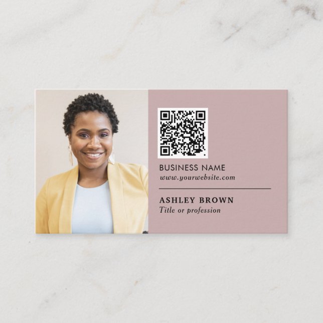 QR code professional networking real estate agent  Business Card (Front)