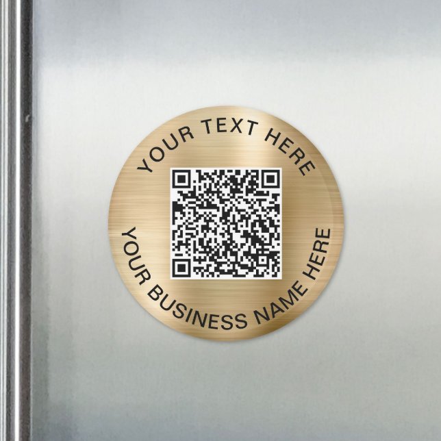 QR Code Promotional Gold Magnet (QR Code Promotional Gold Magnet)