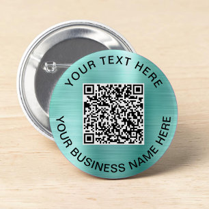 QR Code Promotional Mint 6 Cm Round Badge