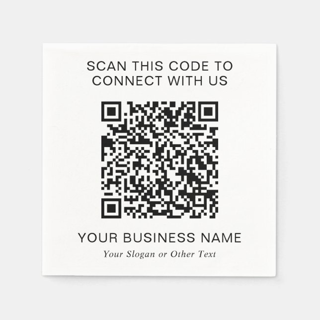 QR Code Promotional Napkin (Front)