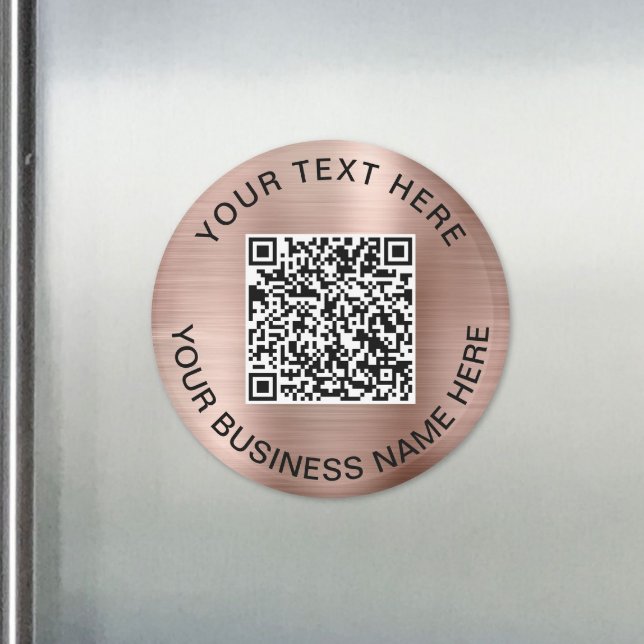 QR Code Promotional Rose Gold Magnet (QR Code Promotional Rose Gold Magnet)