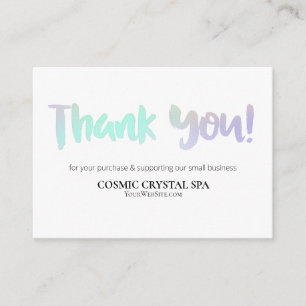 *~* QR code RAINBOW - THANK YOU LOGO AP8 Review Enclosure Card