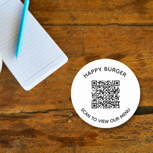 QR code Restaurant Sticker