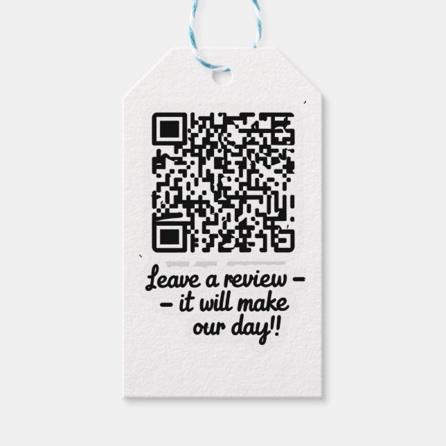 QR Code Review Gift Tag (Front)
