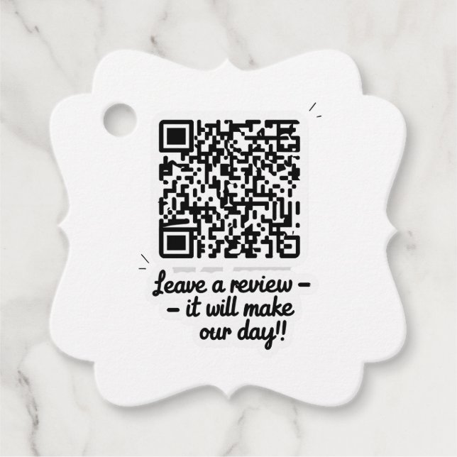 QR Code Review Gift Tag (Front)
