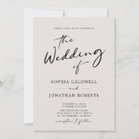QR Code RSVP Calligraphy Elegant Eggshell Wedding