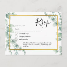 QR CODE RSVP Eucalyptus Leaves Greenery Wedding