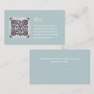 QR CODE RSVP Wedding Details Accommodation Gifts Enclosure Card