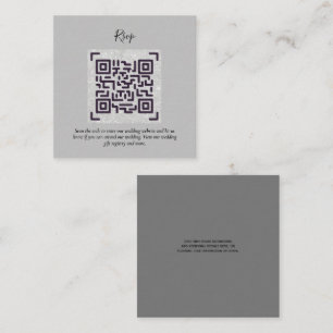 QR CODE RSVP Wedding Details Accommodation Gifts Enclosure Card