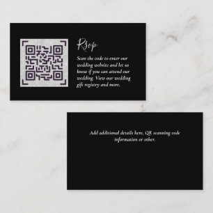 QR CODE RSVP Wedding Details Accommodation Gifts Enclosure Card