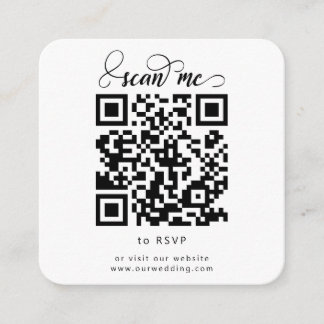 QR Code RSVP Wedding RSVP Cards