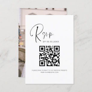 QR Code RSVP Wedding Website Elegant