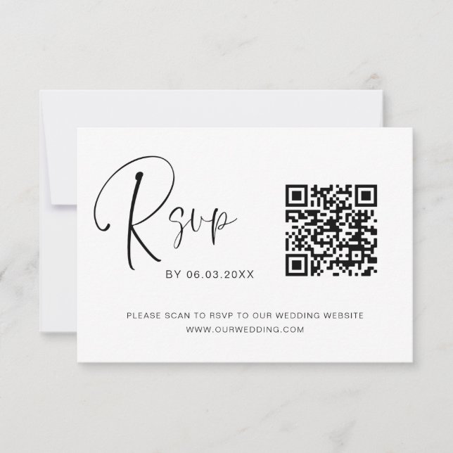 QR Code RSVP Wedding Website Elegant