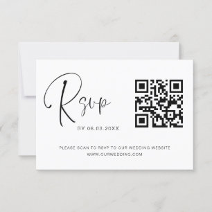 QR Code RSVP Wedding Website Elegant