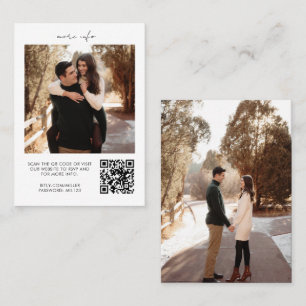QR Code RSVP Wedding Website Enclosure Card